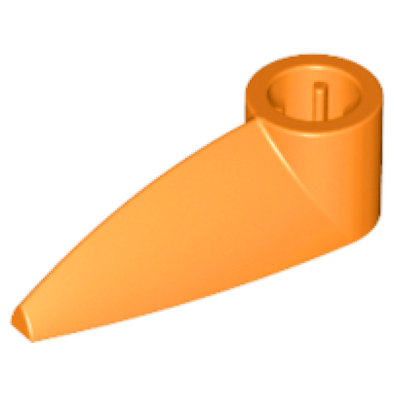 Bionicle 1x3 tand met as gat Orange